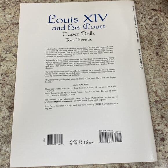 Vintage Louis XIV and his Court Paper dolls book - Picture 2 of 4